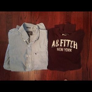 Abercrombie mens XXL long sleeve striped shirt
