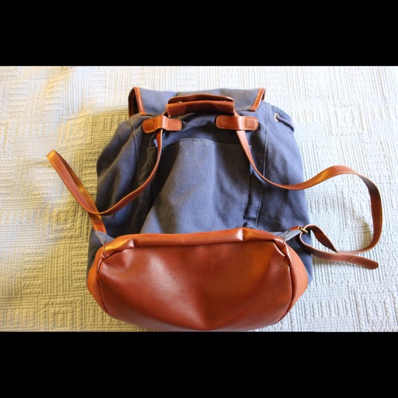 Urban Outfitters navy canvas backpack
