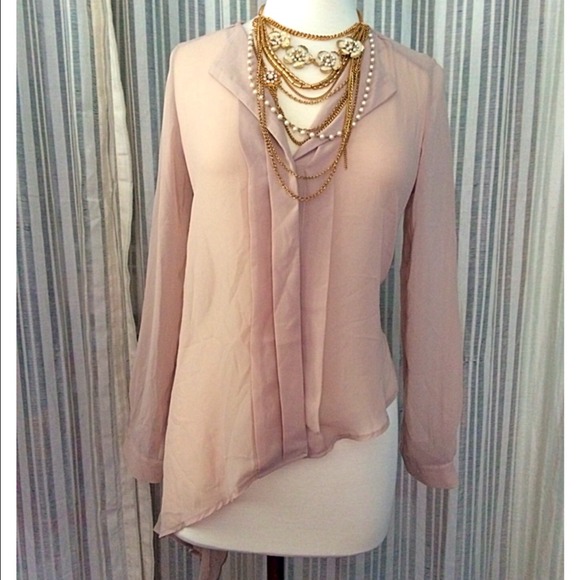 H&M Nude Asymmetrical Top, 4