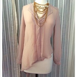 H&M Nude Asymmetrical Top, 4