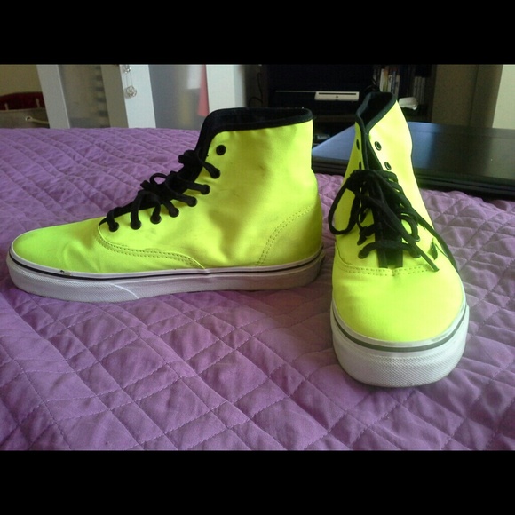 Neon green hightop vans