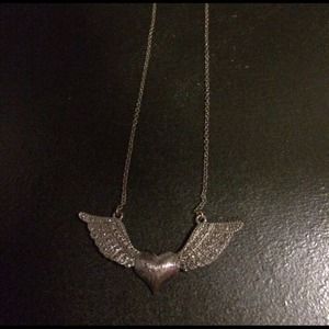 Heart and wings necklace
