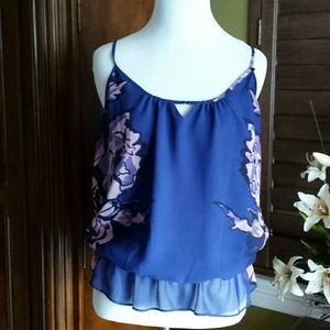 Bundle!! Guess Purple & Pink Flower Top
