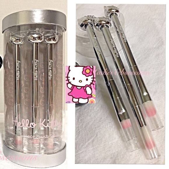 Hello Kitty / Sephora 3-Piece Silver Brush Set