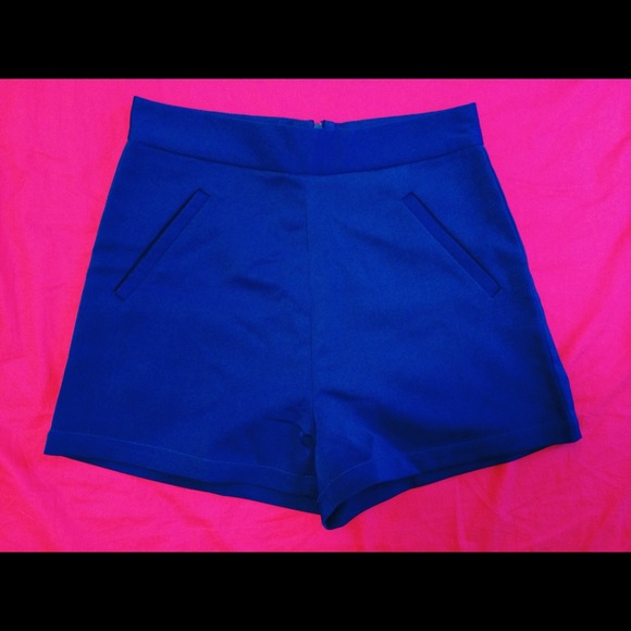 NWOT High waist Royal Blue Short (Small Size) - Picture 3 of 3