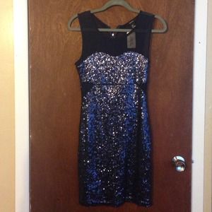 Forever 21 blue sequence dress