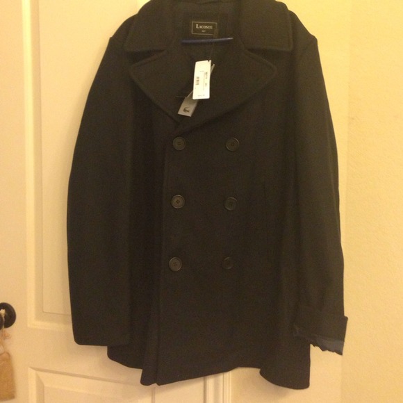 Mens peacoat. Black