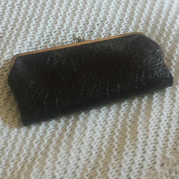 Black textured wallet/clutch