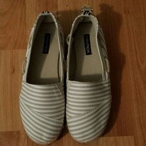 PRICE DROP!!!! Cute white and brown Nautica shoes