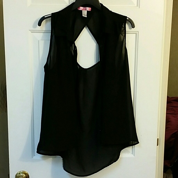 Black sheer top.