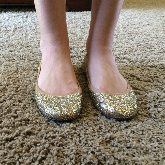Gold Glitter Flats