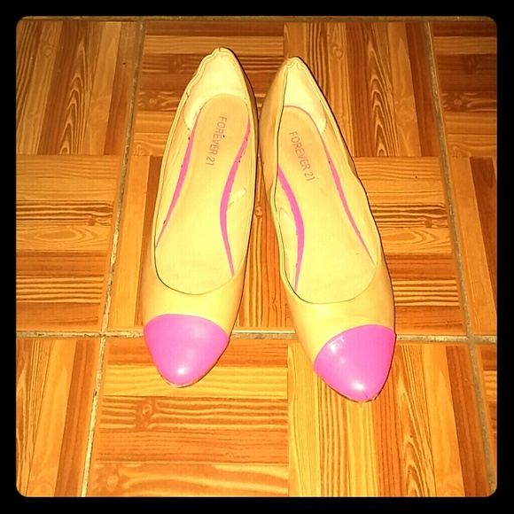 Hot pink flats