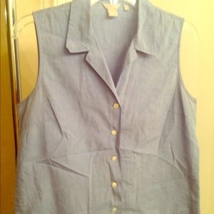 J Crew collared button up tank