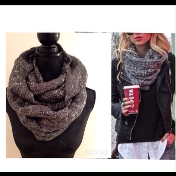 Infinty scarf Accessories - Orig. $18 Grey and white infinity scarf