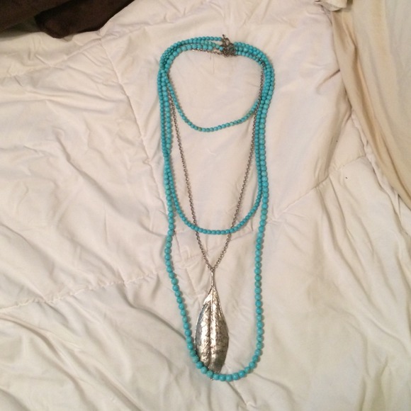 Turquoise layering necklaces