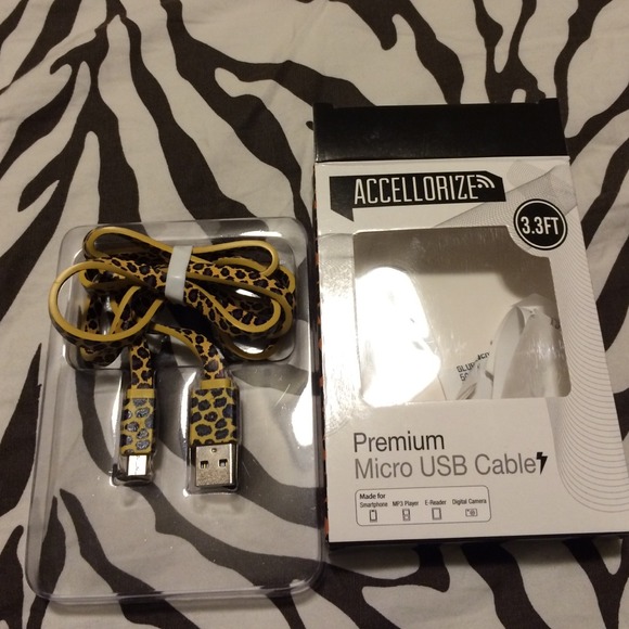 NEW with box ,Leopard print Micro USB Cable