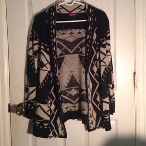 Knit Black and Tan Cardigan