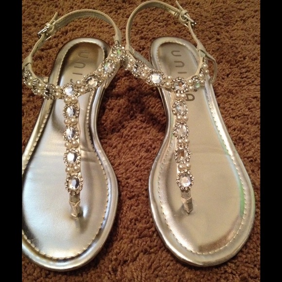 unisa jeweled sandals