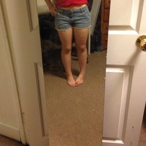 Denim short shorts