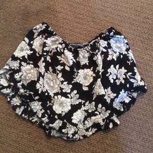 Flowered brandy shorts
