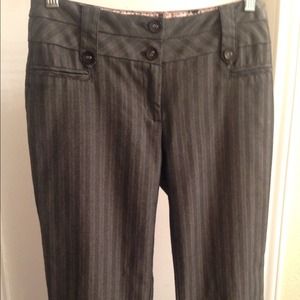 Black striped slacks