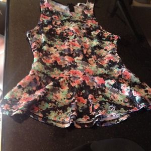 Lush floral Peplum