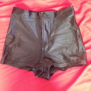 American Apparel Black Disco Shorts