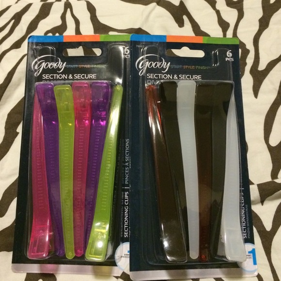 Hair clips to section & secure when styling