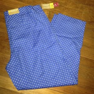 Merona FIT 2 straight leg polka dots