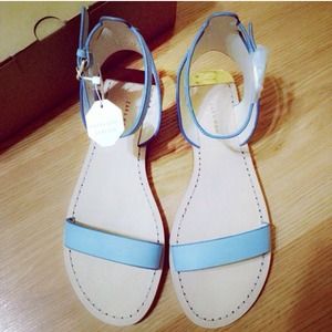 💟Last Pairs💟Zara Blue Leather Ankle Strap