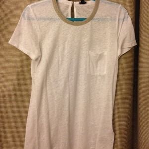 Brand new J. Crew tshirt with beaded neckline