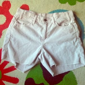 Beige corduroy high shorts