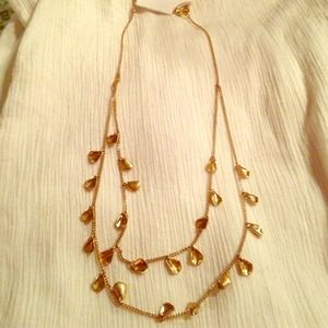 Chloe + isabel sculpted petal 2 row necklace.