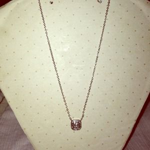Chloe + Isabel Crystal Square Pendant Necklace