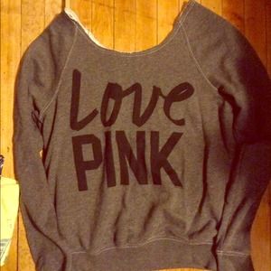 Slouchy grey VS PINK Sweatershit