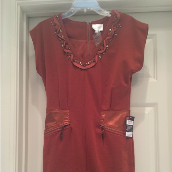 Orange dress, size medium