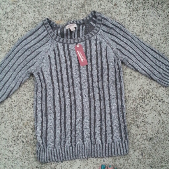 Metallic gray sweater