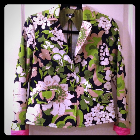 J. Crew Floral Printed Blazer