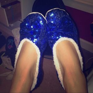 Sequined slippers