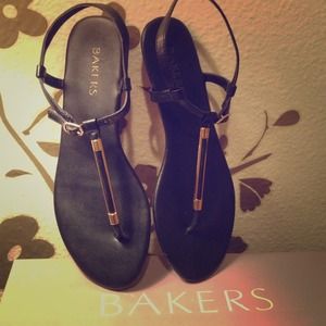 Black Rossie Sandal by Bakers
