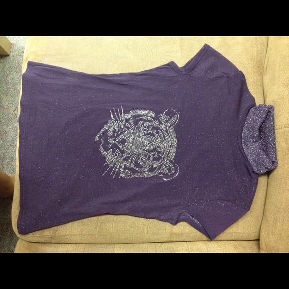 Purple shimmery turtle neck