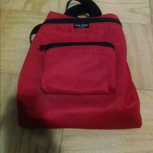 Kate Spade Red Nylon Backpack Handbag