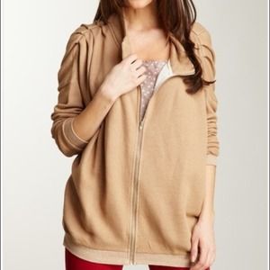 Cover French Terry Zip Front Tunic - Size M