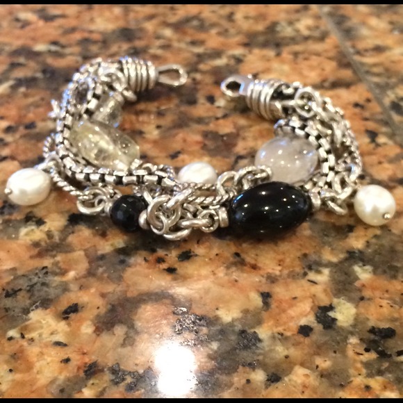 Authentic David Yurman multi cable charm bracelet