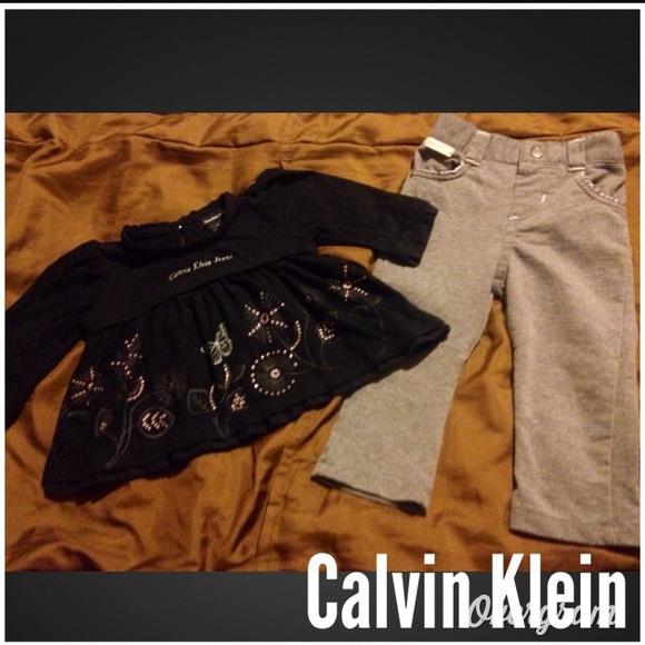 Toddler girls two-piece pants w/ matching top set.