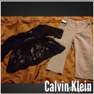 Toddler girls two-piece pants w/ matching top set.