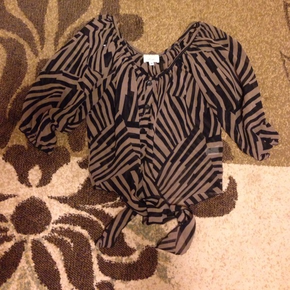 Black&Brown, sheer blouse