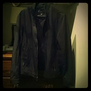 Banana Republic men's black bomber jacket