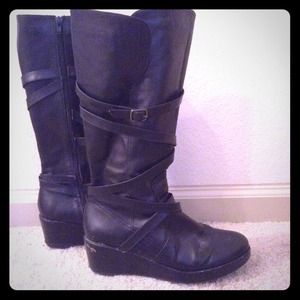 Qupid Tall Strappy Boots