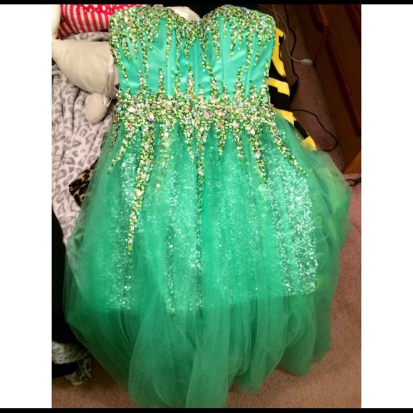 ON HOLD Green prom dress